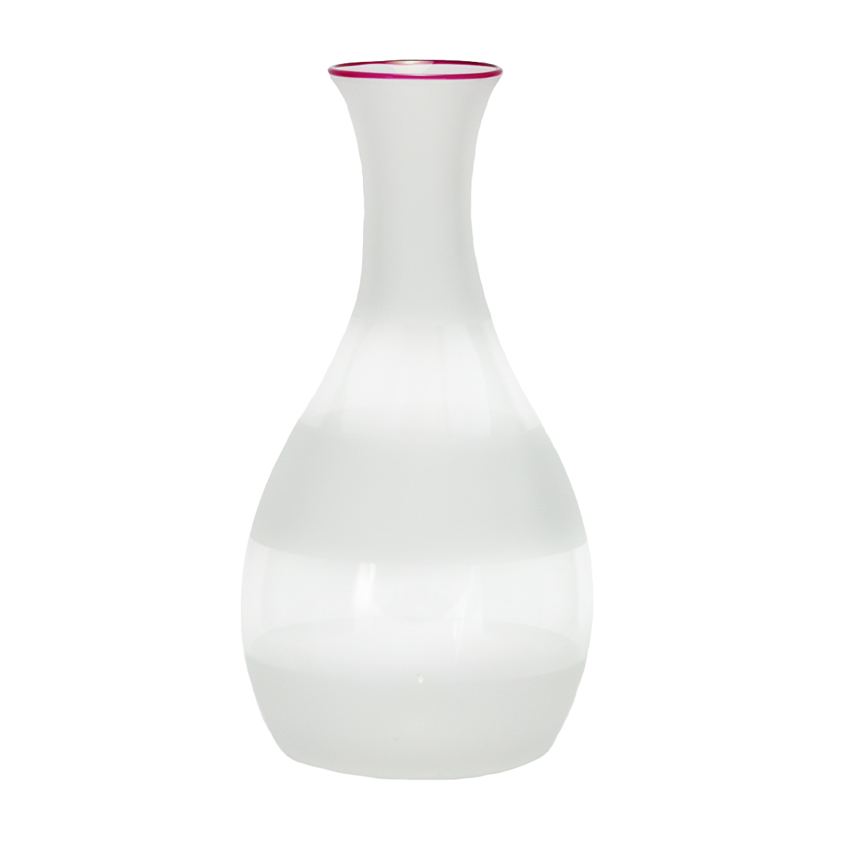 strica-jug-murano-glass-giberto-design-stripped-ruby-rim-water-drink-luxury